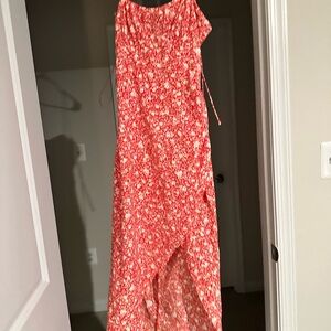 Zara Red and White Floral Dress